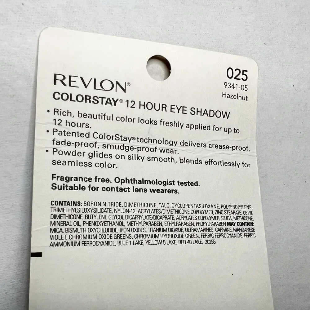 Revlon Hazelnut Colorstay 12 Hour Eye Shadow (025) - 0.08 oz, New in Package